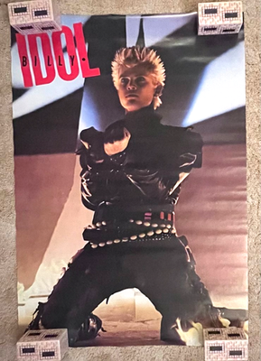 Billy Idol 1984 Performance Poster 23x33 1980s Rock Rolled | eBay