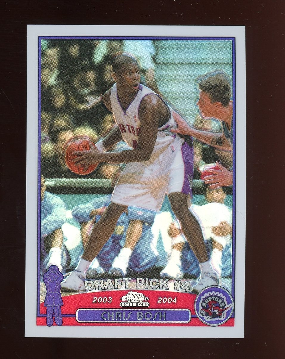 2003-04 Topps Chrome Refractor #114 Chris Bosh Toronto Raptors RC Rookie HOF