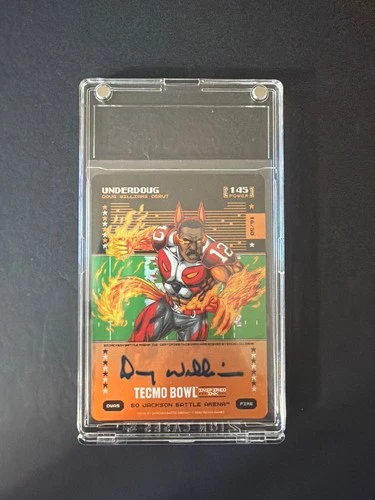 Underdoug Doug 16/50 Auto Tecmo Bowl Bo Jackson Battle Arena Ink 145 Fire DWA5