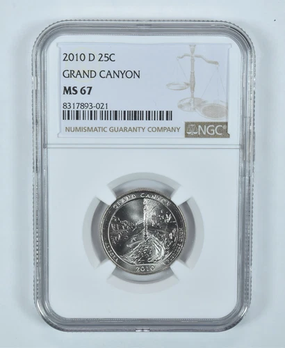 2010-D Washington Quarter Grand Canyon America The Beautiful MS67 NGC