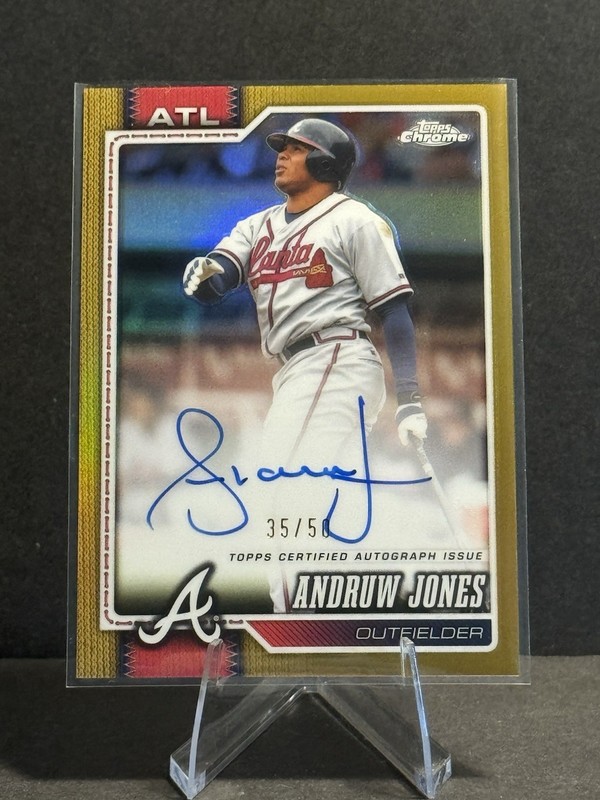 2026 Topps Chrome Legends Autographs Andruw Jones Auto Gold /50 #CLA-AJ