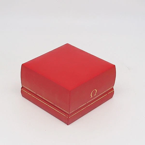 OMEGA Watch Box Red Vintage Antique Leather Style Case for Men's Women's Watch  - Image 3 of 4