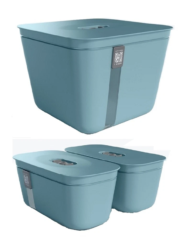 3Piece Vacuvita Premium Vacuum Container in Blue 1 Large and 2 Small