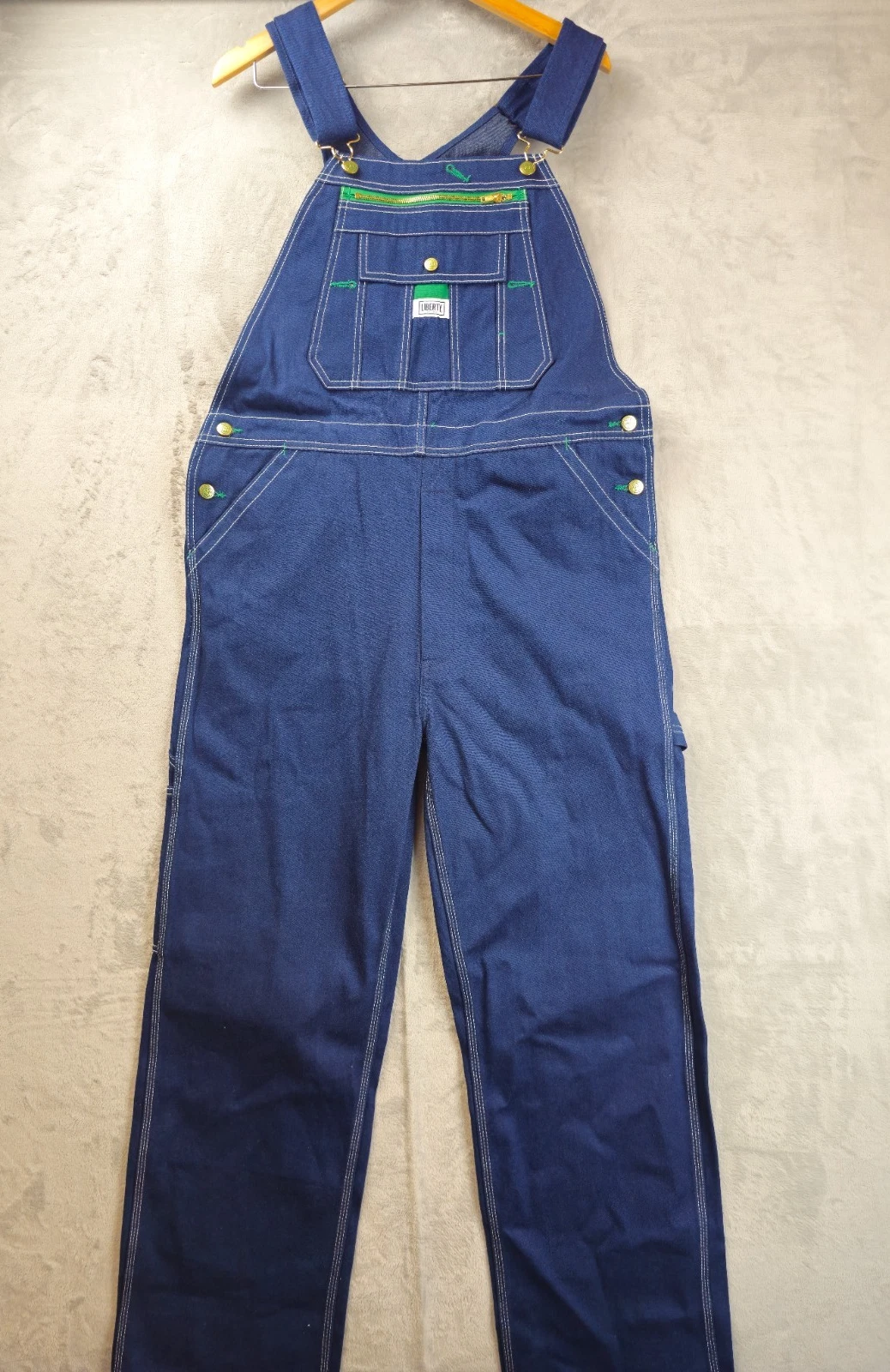 Liberty Bib Bibbed Overalls Carpenter Denim Jeans Mens 36x30 NWT