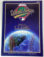World Series 1992 Toronto Bluejays Atlanta Braves Souvenir Scorebook Great Ads!