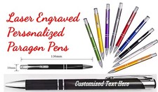 Conjunto de lote a granel de logotipo de empresa personalizado grabado con láser bolígrafo de metal Paragon personalizado