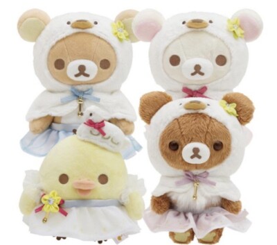 Rilakkuma San-X Korilakkuma Chairoikoguma kiroitori Swan & Golden Flower plush