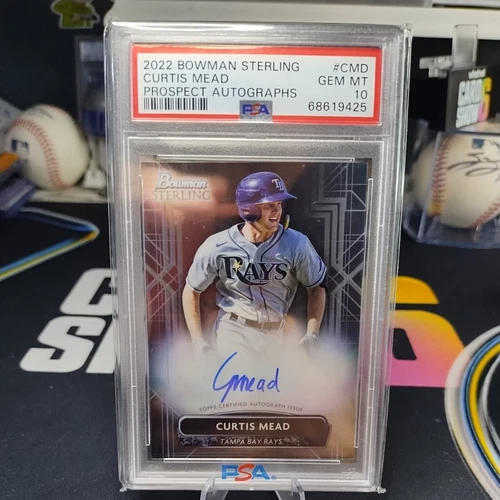 2022 Bowman Sterling Curtis Mead On-card Auto PSA 10 💎#PA-CMD (AU, RC) Rays 💎