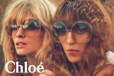 Authentic LIMITED EDITION Chloé CARLINA 18K Plated CE114SG 787 Gold/Beige Rare