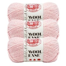  3 Pack Lion Brand Yarn 620-104 Wool-Ease Yarn, Blush Heather