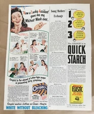 Oxydol laundry detergent ad 1946 vintage print 1940s retro illus art Fallout