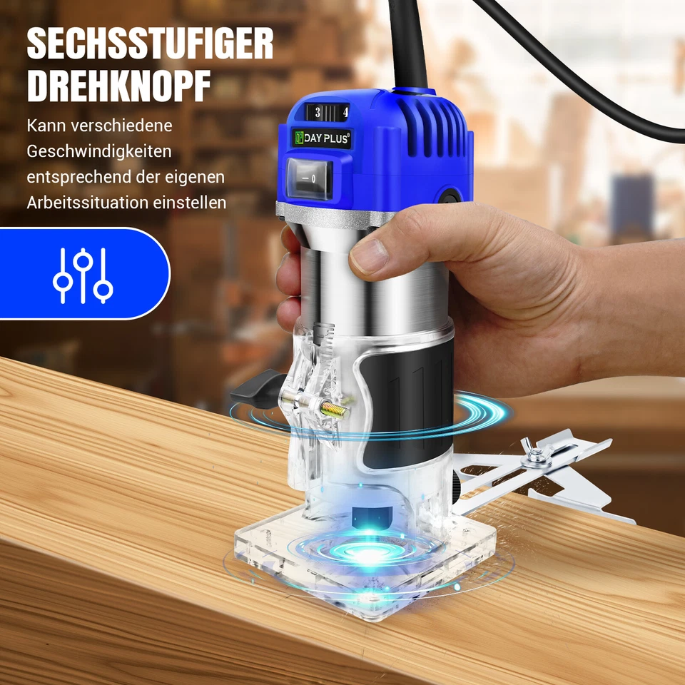 Oberfräse Kantenfräse Elektrische Handfräse Fräsmaschine 2000W Holz DIY Werkzeug - Bild 4 von 4