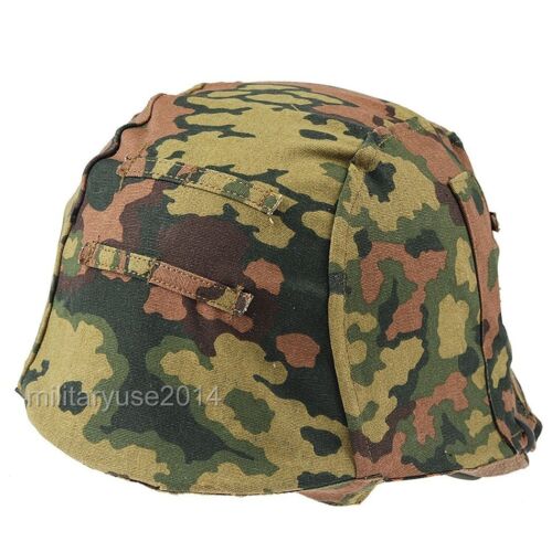 WWII German M35 Reversible Helmet Cover Color Spring And Fall Oak Camo - 第 1/3 張圖片
