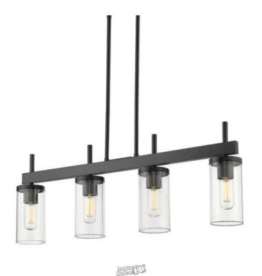 Golden Lighting Winslett 4-Light Matte Black Linear Pendant
