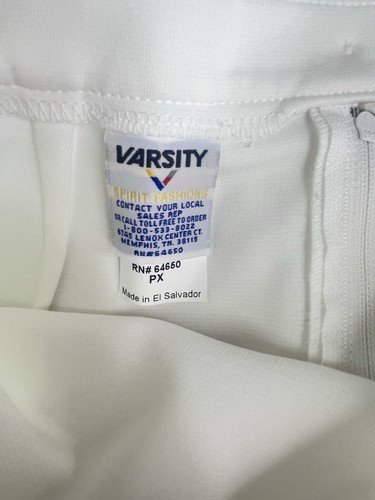 3 Cheerleader Uniform Skirts Adult M White 28" Waist All Matching Varsity Brand - Picture 5 of 7