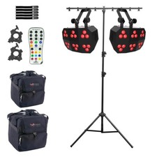 Chauvet DJ Wash FX Hex ILS Effect Light 2-Pack with Stand  Bags