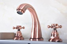 8-inch Widespread Deck Mount Bathroom Faucet Basin Mixer Tap Dual Cross Handles