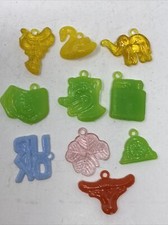 Vintage Mixed Lot of 10 Cracker Jack Charms Celluloid Plastic Prize Figures L2