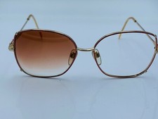 Vintage Luxottica Felecia Pink Gold Metal Oval Sunglasses FRAMES ONLY Italy