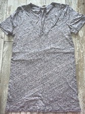 Victorias Secret Pink V Neck T Shirt Multicolor Speckled Embroidered Dog Sz SML