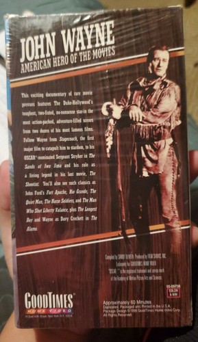 John Wayne - American Hero of the Movies (VHS) Sealed - Imagen 2 de 6
