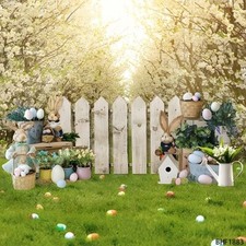 10'x10' Computer-painted Easter Day Egg Scenic Photo Background Backdrop BHF1883