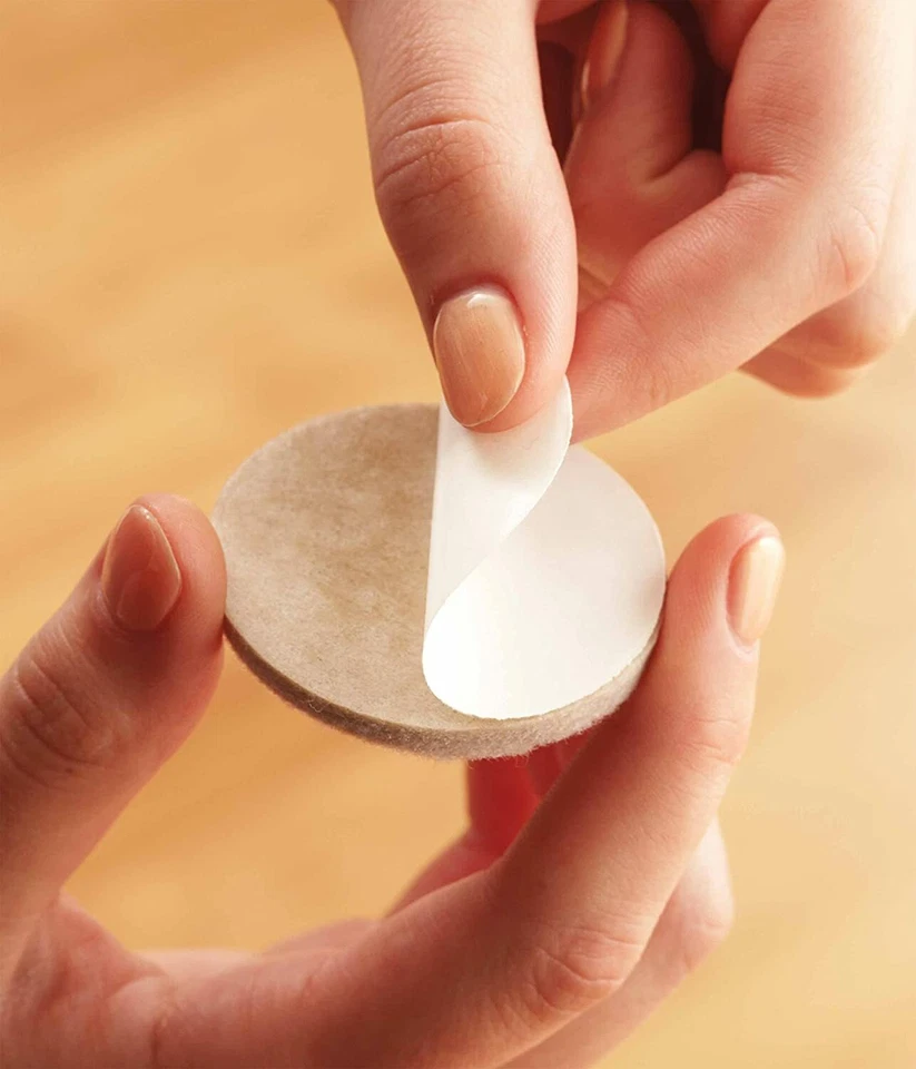 Scotch Felt Pads Round 3 inch Diameter 4 pcs Beige Fastening Surface Protection - Image 3 of 4