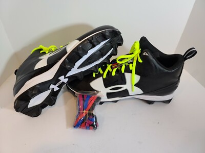 Mens Size 15 Black White Under Armour Crusher RM Football Cleats  1286600-011 NEW