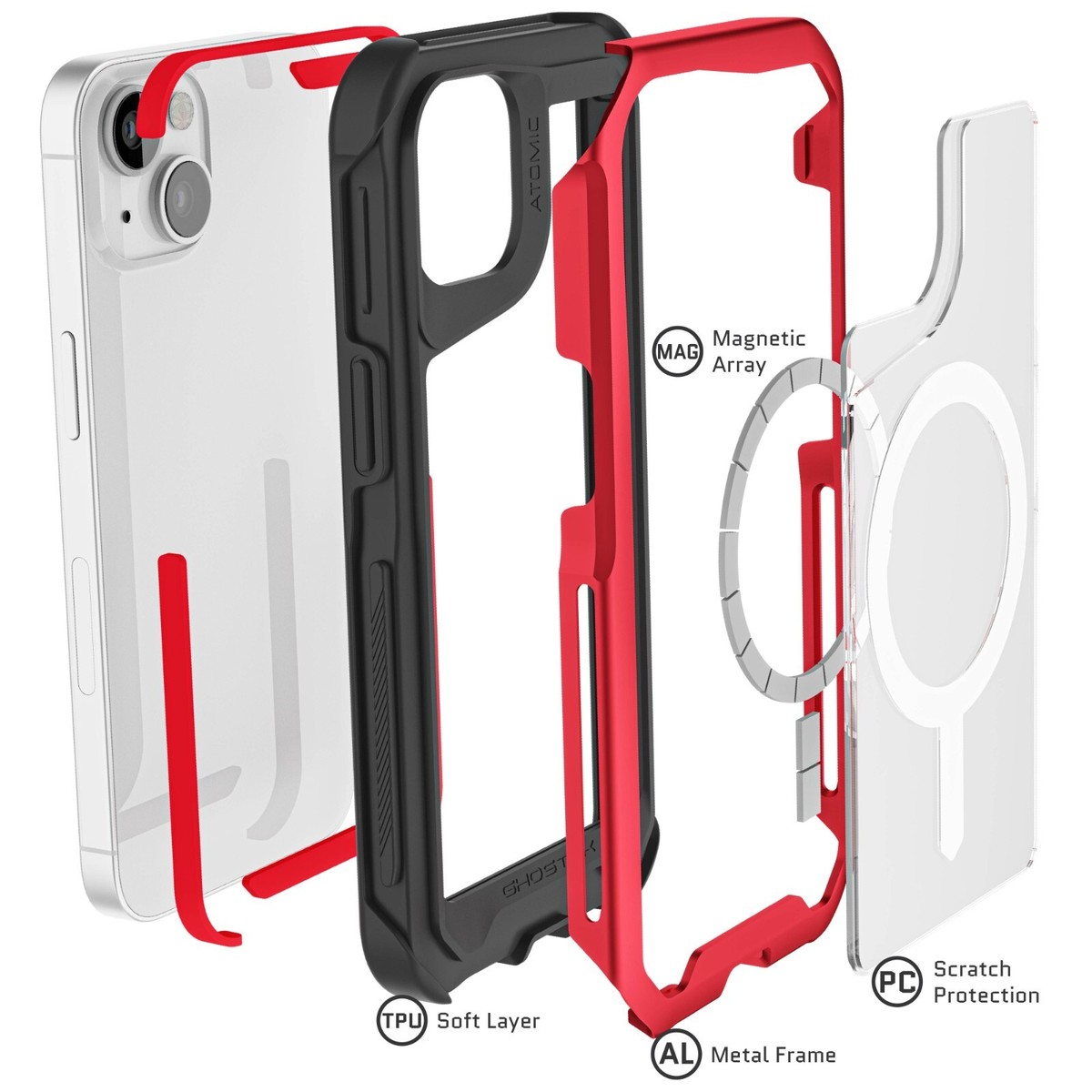 Ghostek ATOMIC slim MagSafe Phone Case Designed for Apple