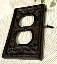 Farmhouse Cast Iron Metal Plug Switch Wall Plate Cover Electric Socket European