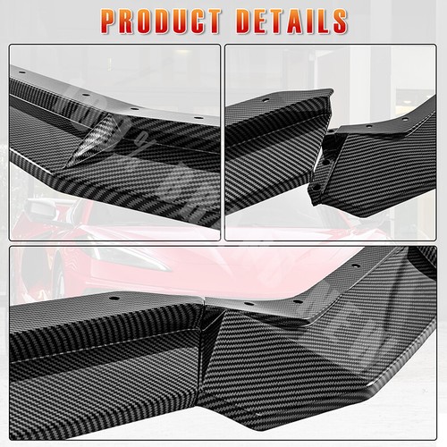 Se adapta a Corvette C8 Z51 20-UP estilo fibra de carbono parachoques delantero divisor de labios difusor - Imagen 5 de 11