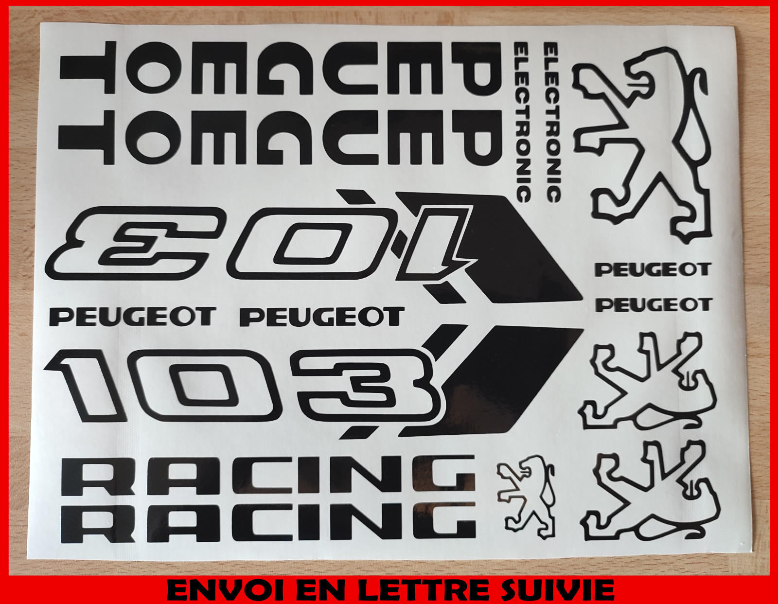 Autocollants Peugeot 103 RCX kit déco anti-rayures pour masquer les défauts