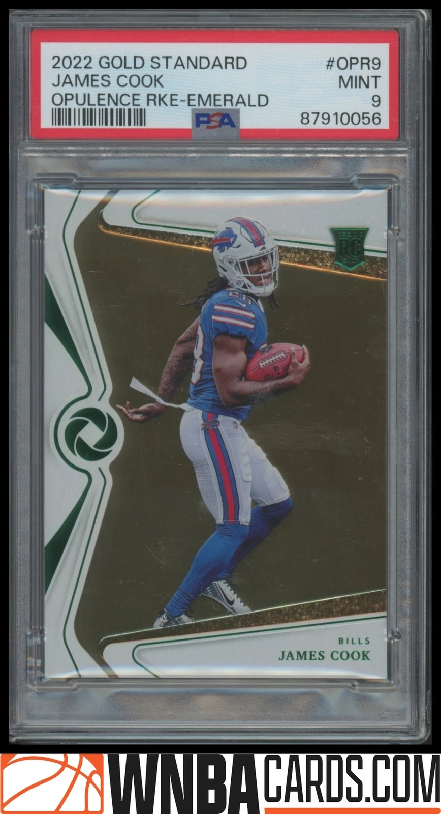 James Cook Panini Gold Standard Opulence Rookie #OPR9 Emerald