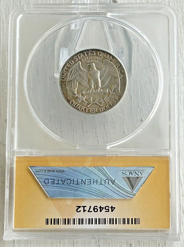 1938-P Washington Quarter certificado ANACS AU-53 - Imagen 6 de 10