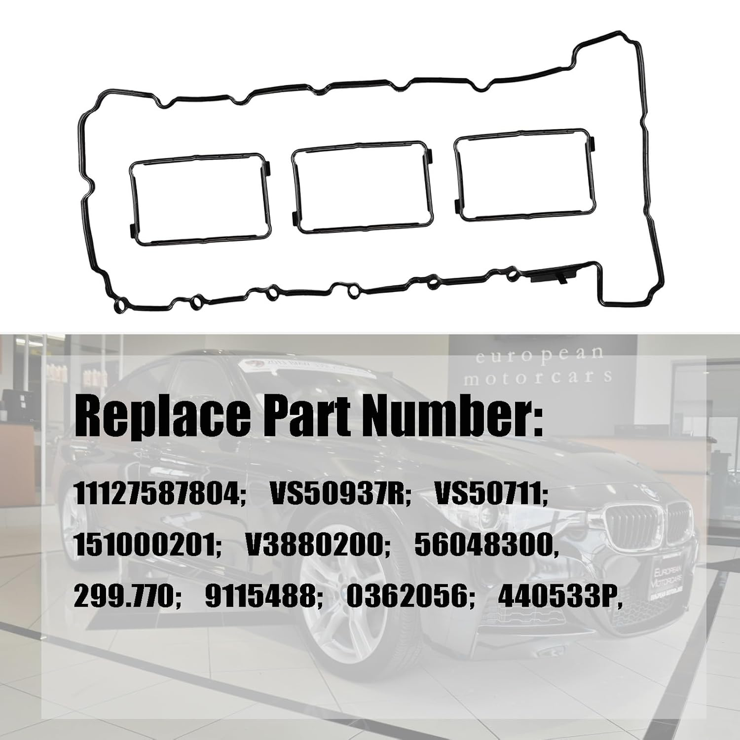 AutoPart361 Valve Cover Gasket Set With Spark Plug Seals For BMW N55 3.0T – Fits 135i, 335i, 435i, 535i, X5, X6, And More