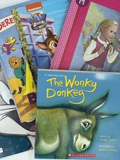 Set of 4 kids books and 1- space jam coloring book