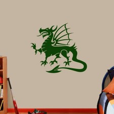 Dragon Mascot Wall Decal - Animals, Mascots, Sports, Kids, Teens, Man Cave