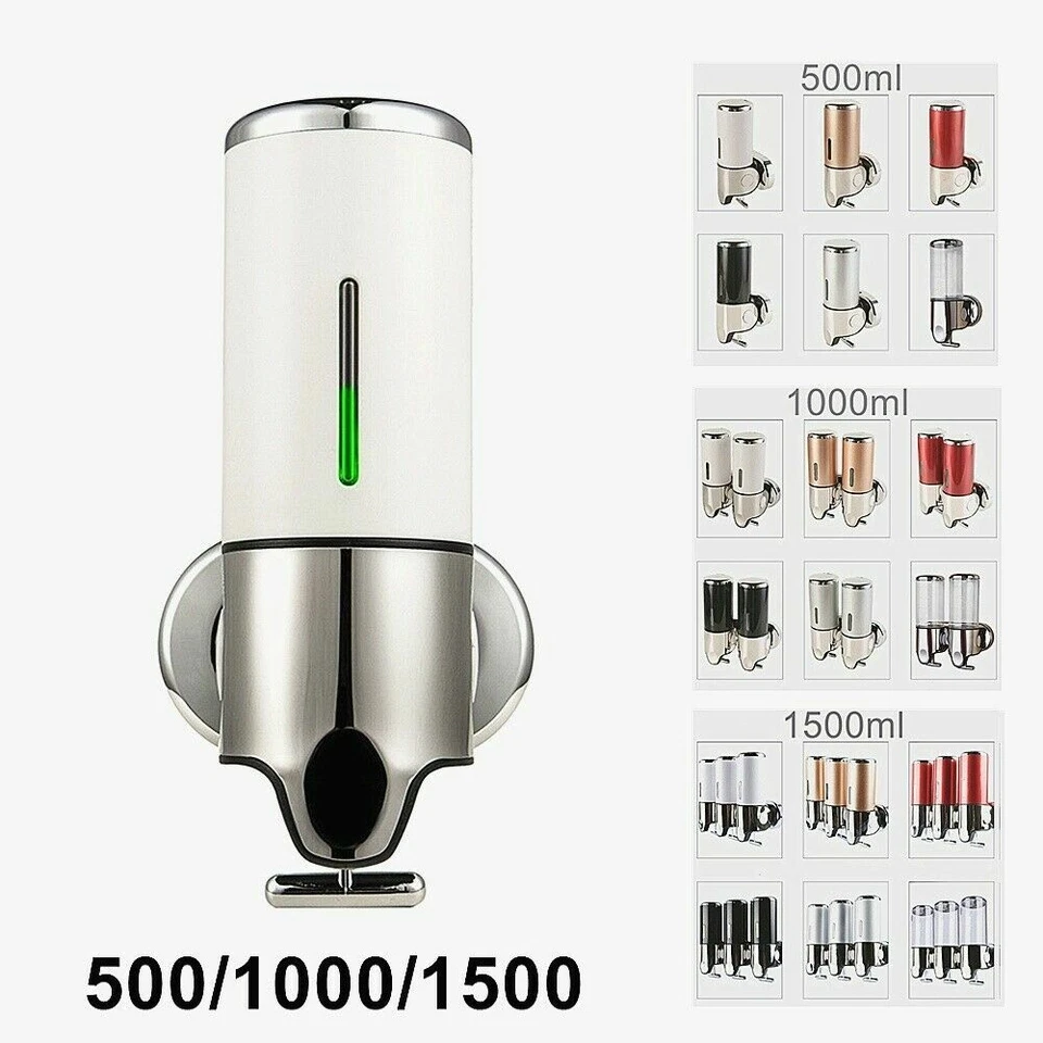 Handseife Shampoo Spender Wandmontage Dusche Für Waschraum Büro Badezimmer - Bild 2 von 4