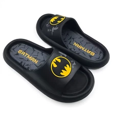 Batman Logo Flip Flop Comfort Slide Sandals Black