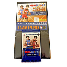 2023-24 Nba Hoops-5 Card Pack(Look for Exclusive Yellow Parallel) Free Shipping-