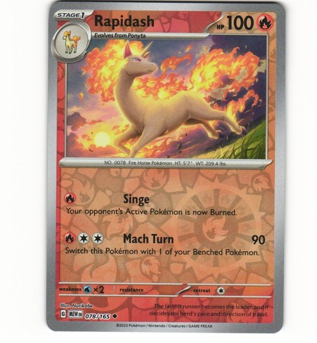 PSA10 ギャロップ　マスボ　RAPIDASH 078/165 PSA 10 Rapidash 078/165 Master Ball Reverse Holo 151 Pokemon Card