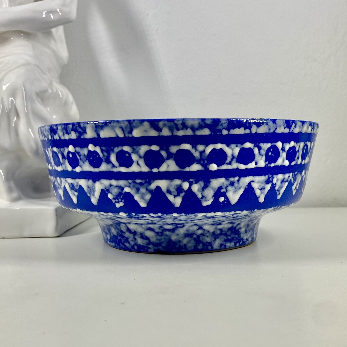 VEB HALDENSLEBEN Specked LAVA BOWL East German FAT LAVA 1960 VEB HALDENSLEBEN Specked LAVA BOWL East German FAT LAVA 1960