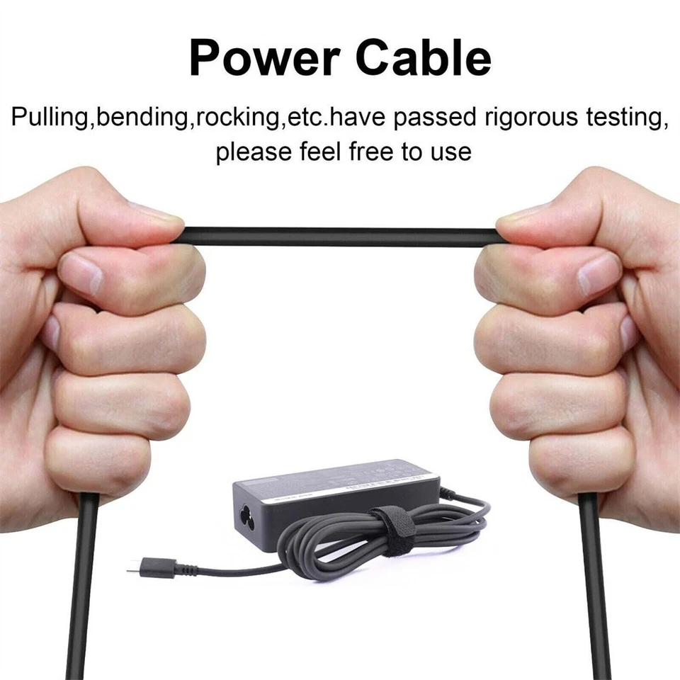 65W USB-C Type-C AC Adapter Laptop Charger For Lenovo ThinkPad Yoga Dell HP ASUS - image 4 of 4