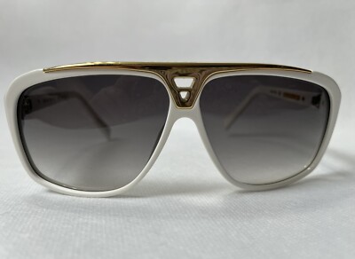 Rare Louis Vuitton Evidence Millionaire Sunglasses-White/Gold- 100