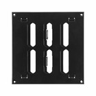 Black Metal Air Vent Grille 150mm x 150mm with Shutter / Flat Louvre Duct Cover