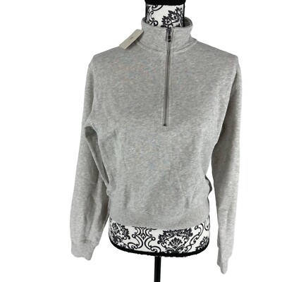 NWT Fabletics Lightweight Go-to half zip sweatshirt Grey Size
