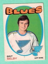 (1) BRIT SELBY 1971-72 O-PEE-CHEE  # 226  BLUES  VG  CARD (I1475)