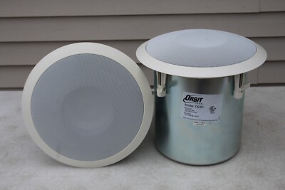 PAIR (2) Bogen OCS1 Orbit Ceiling Speaker 100W 70V 16 Ohm White NEAR EUC Taiwan