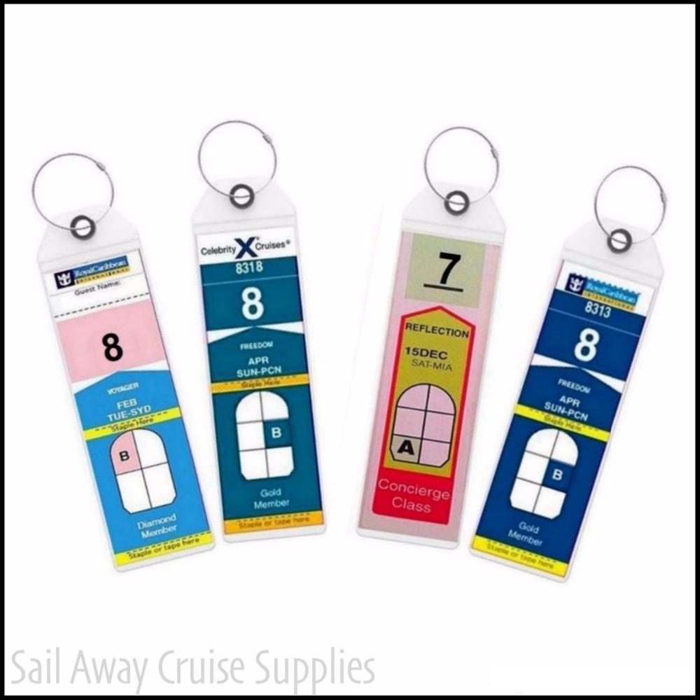 Cruise Ship LUGGAGE TAG HOLDERs. Suits Royal Caribbean, Cunard and Celebrity X eBay