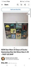 NEW Star Wars 12 Days of Socks Gamestop Box Set Shoe Size 4-10 - FAST US SHIP